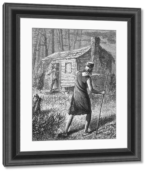 JOHN CHAPMAN (1775-1845). Known as Johnny Appleseed. American pioneer. Wood engraving, 1871