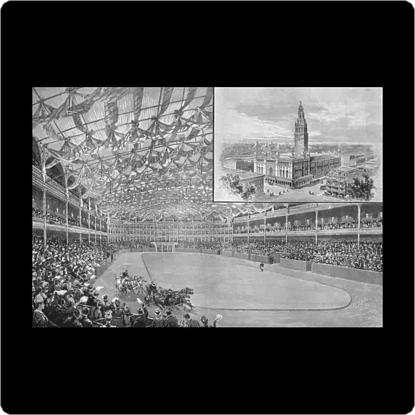 MADISON SQUARE GARDEN. Stanford Whites new Madison Square Garden in New York City. Line engraving, 1890