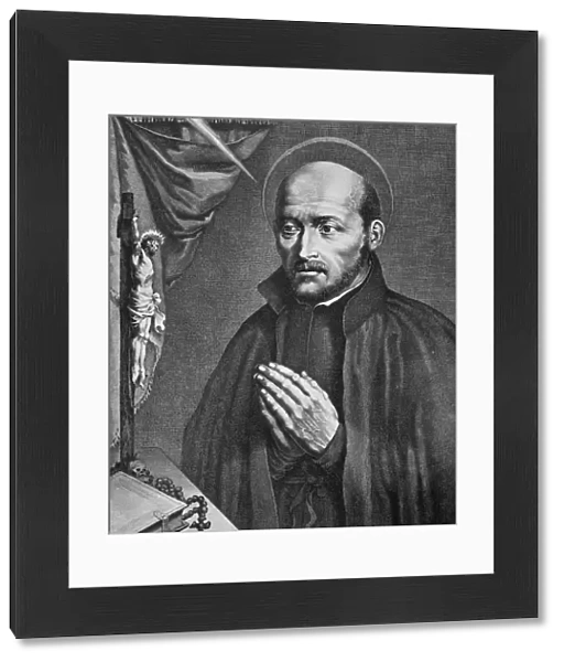 ST. IGNATIUS LOYOLA (1491-1556). Spanish soldier and ecclesiastic. Line engraving, 1621, by Lucas Vorsterman after a portrait by Peter Paul Rubens