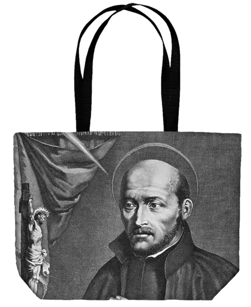 ST. IGNATIUS LOYOLA (1491-1556). Spanish soldier and ecclesiastic. Line engraving, 1621, by Lucas Vorsterman after a portrait by Peter Paul Rubens
