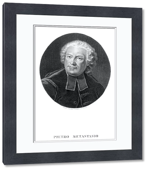 METASTASIO (1698-1782). Italian poet and dramatist. Line engraving, Italian, 1820