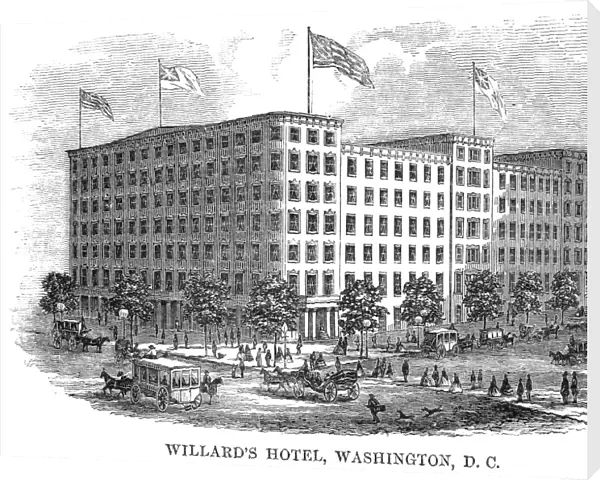 WILLARDs HOTEL, 1859. Washington, D. C. Wood engraving, 1859