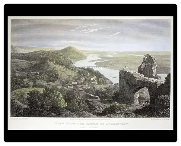 CASTLE DONAUSTAUF, 1823. View From the Castle of Donaustauf near Ratisbon. Steel engraving, 1823, after a drawing by Robert Batty