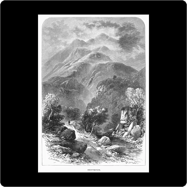 SCOTLAND: BEN VENUE. View of Ben Venue in the Scottish Highlands. Wood engraving, c1875, by Edward Whymper after T. L. Rowbotham