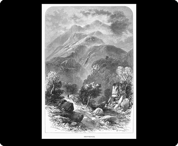 SCOTLAND: BEN VENUE. View of Ben Venue in the Scottish Highlands. Wood engraving, c1875, by Edward Whymper after T. L. Rowbotham