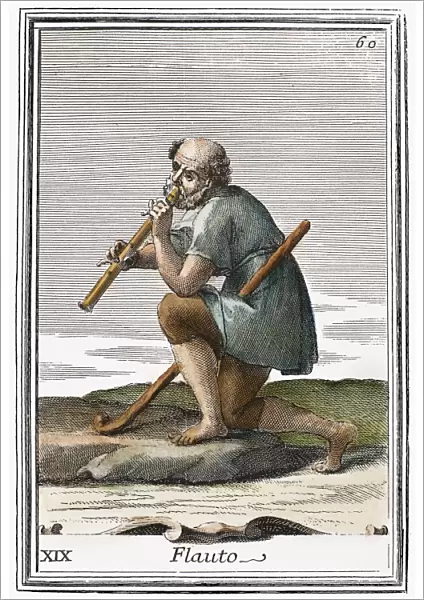 RECORDER, 1723. Copper engraving, 1723, by Arnold van Westerhout