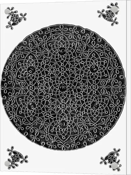 DA VINCI: SIXTH KNOT. Engraving after a design by Leonardo da Vinci