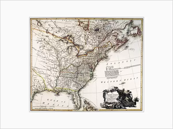 MAP OF AMERICA, 1809. Map of the United States of America by William Faden, 1809