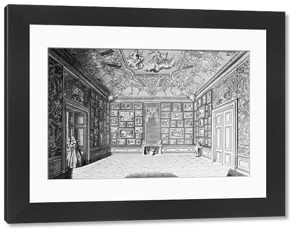 GERMANY: GALLERY, 1731. Gallery room of a residence in Germany. Line engraving from Residences Memorable, by Salomon Kleiner, 1731