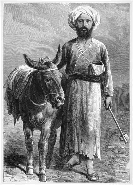 ARMIN VAMBERY (1832?-1913). Hungarian traveler and writer. Vambery, in native dress, on his travels in the East. Wood engraving, 19th century