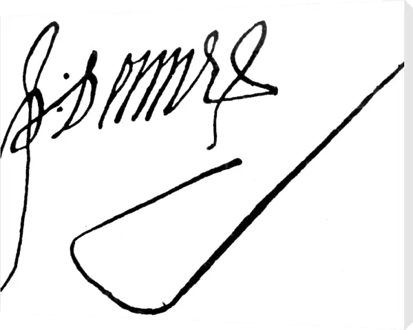 JOHN DONNE (1572-1631). English poet. Autograph signature