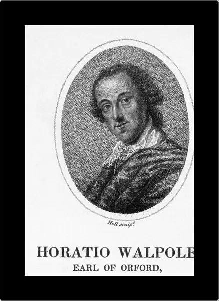 HORACE WALPOLE (1717-1797). 4th Earl of Orford. English man of letters and collector. Aquatint engraving, 1820