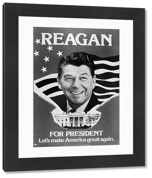 RONALD REAGAN (1911-2004). 40th President of the United States. Reagans official campaign poster for the presidential election of 1980