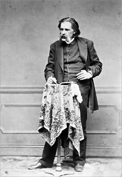 HENRY WHEELER SHAW (1818-1885). Josh Billings and Uncle Esek. American humorist. Josh Billings in a characteristic pose when giving a public reading from his works