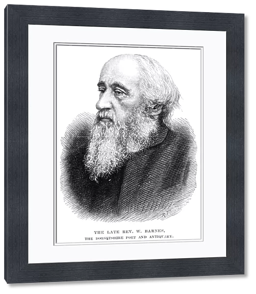 WILLIAM BARNES (1801-1886). English poet, philologist and clergyman. Wood engraving, English, 1886