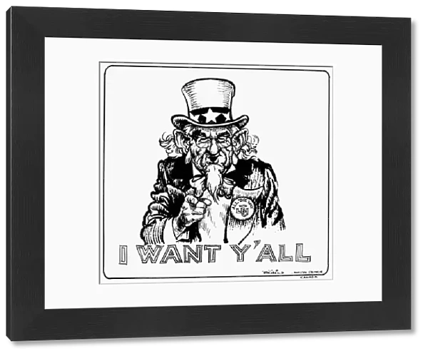 I Want Y all. Canadian cartoon printed during Lyndon B. Johnsons 1964 campaign