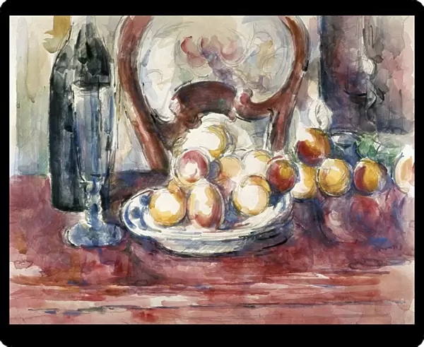Paul Cezanne: Still Life with Apples. Watercolor, 19th century