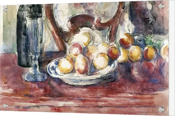 Paul Cezanne: Still Life with Apples. Watercolor, 19th century