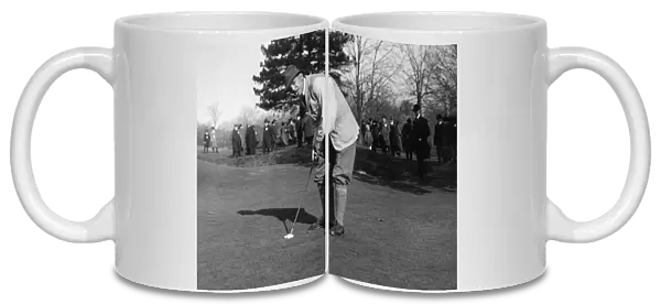 American (Australian-born) golfer. Photographed, c1920