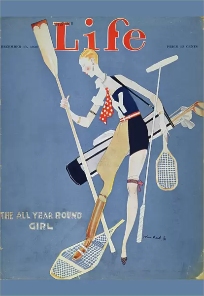 The All Year Round Girl. Life magazine cover, 1925, by John Held, Jr