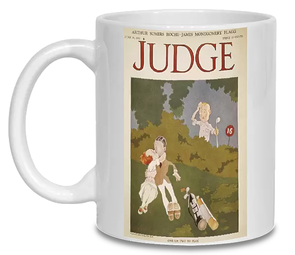 Playful golfers by John Held, Jr. on the cover of Judge, 1923