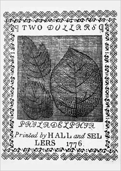 Congressional two dollar banknote, 1776