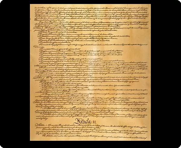 Page two of the Constitution of the United States of America, 1787