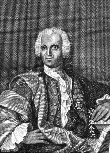 Swedish physician and botanist. Copper engraving, English, late 18th century