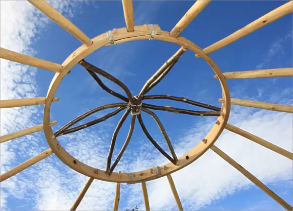 Yurts. The wheel of a yurt