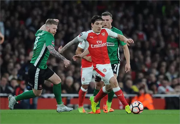 Arsenal's Hector Bellerin Faces Off Against Lincoln City's Alan Power in FA Cup Quarter-Final Showdown