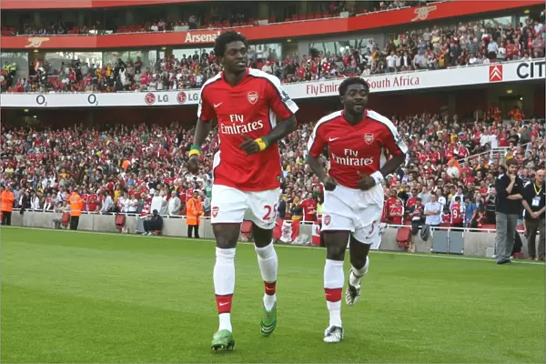 Emmanuel Adebayor and Kolo Toure (Arsenal)