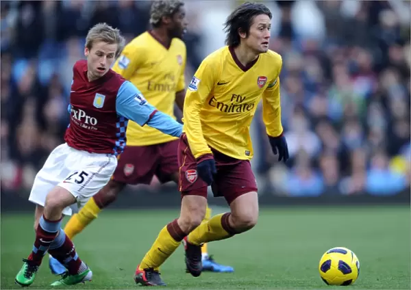 Tomas Rosicky (Arsenal) Barry Bannan (Villa). Aston Villa 2: 4 Arsenal. Barclays Premier League