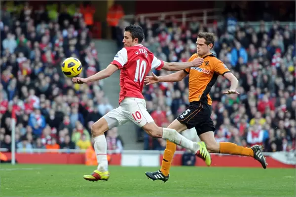 Robin van Persie (Arsenal) Richard Stearman (Wolves). Arsenal 2: 0 Wolverhampton Wanderers