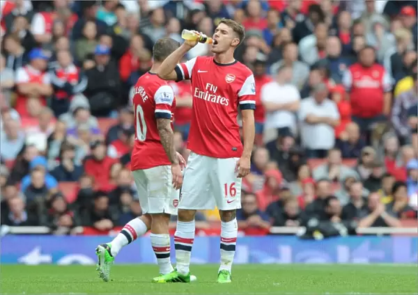 Arsenal's Aaron Ramsey in Action: Arsenal vs. Aston Villa (2013-14 Premier League)