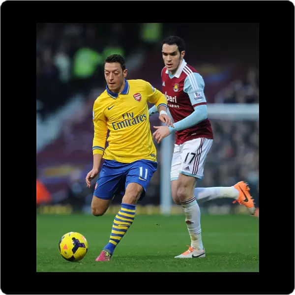 Mesut Ozil Outwits Joey O'Brien: Premier League Showdown between Arsenal and West Ham, 2013