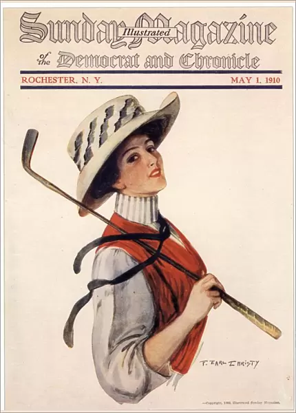 Sunday Magazine 1910s USA golf womens hats portraits magazines