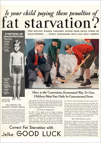 1920s USA humour jelke good luck fat starvation