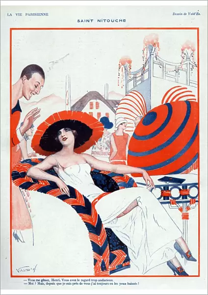 La Vie Parisienne 1923 1920s France Valdes illustrations womens hats cafes