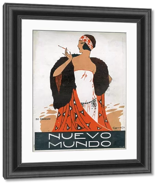 Nuevo Mundo 1923 1920s Spain cc magazines women womens wraps holders art Deco flappers