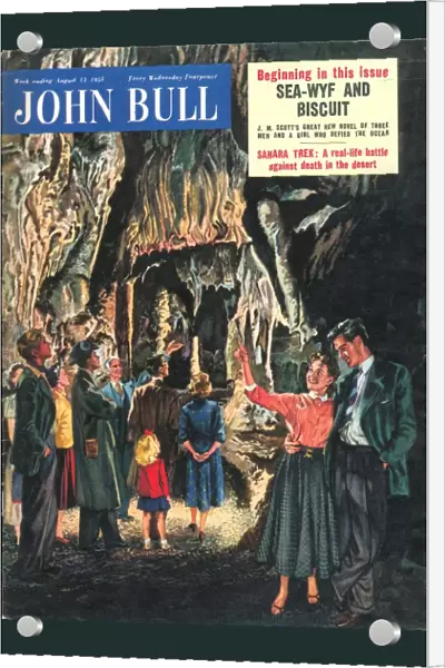 John Bull 1950s UK holidays caves stalagtites stalagmites magazines