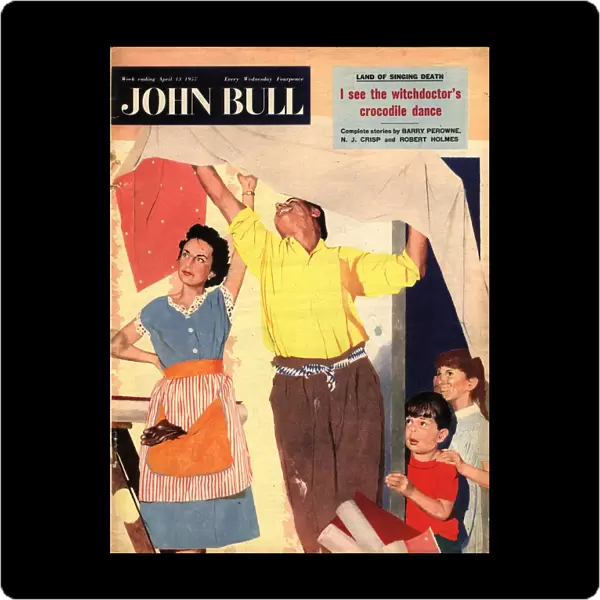 John Bull 1957 1950s UK expressions wallpapering angry annoyed amused wallpapers