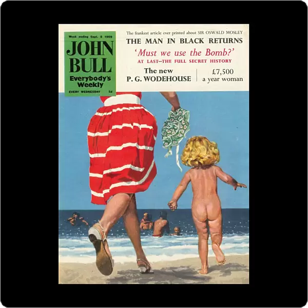 John Bull 1950s UK holidays beaches seaside sea swimmings toddlers seaside magazines