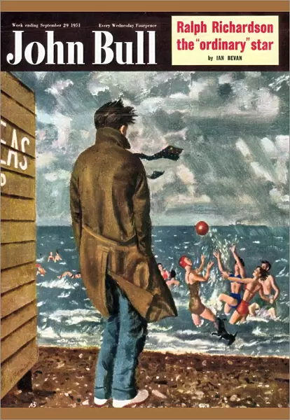 John Bull 1950s UK holidays seasons weather windy beaches seaside sea balls winter