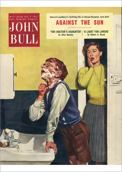 John Bull 1955 1950s UK mothers sons bathrooms magazines family
