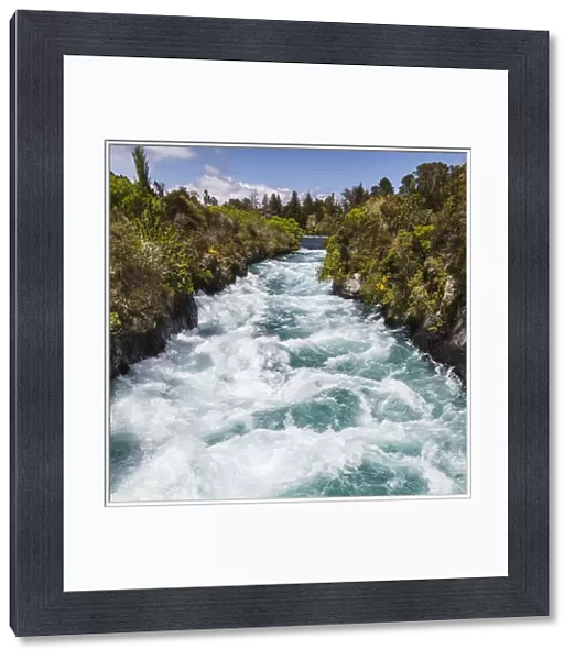 The Waikato River which flows from Lake Taupo in Waikato, New Zealand