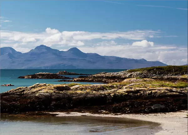 The view to Rum from Arisaig, Scotland