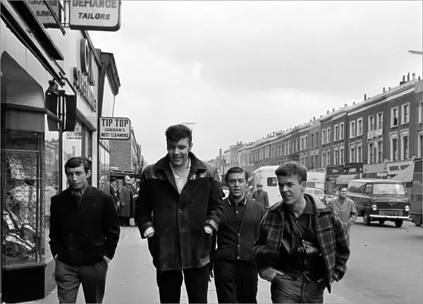 On the streets of London in What A Crazy World (1963)