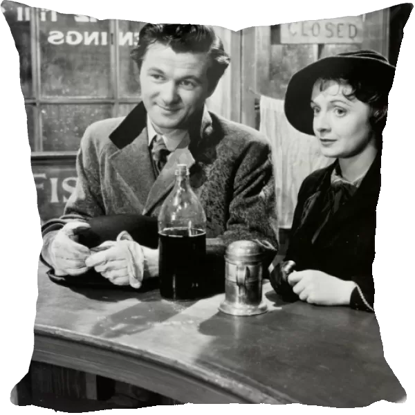 Bryan Forbes and Jane Wenham in a scene from An Inspector Calls (1954)