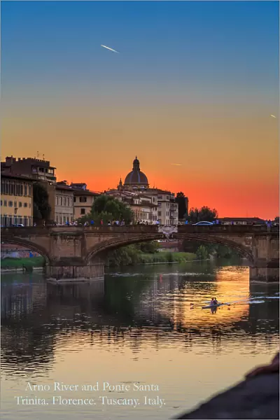 Arno River and Ponte Santa Trinita. Florence. Tuscany. Italy