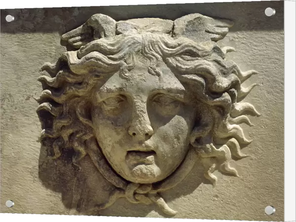Medusa. Roman art. Medusa, Relief, Monster, Sarcophagi, Aphrodisias, Caria, Turkey